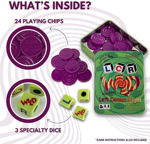 George and Company GEO0723 LCR (R) Wild Dice Game