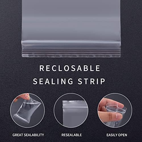 Small Plastic Bags, 300 PCS Mini Baggies, 3 Assorted Sizes