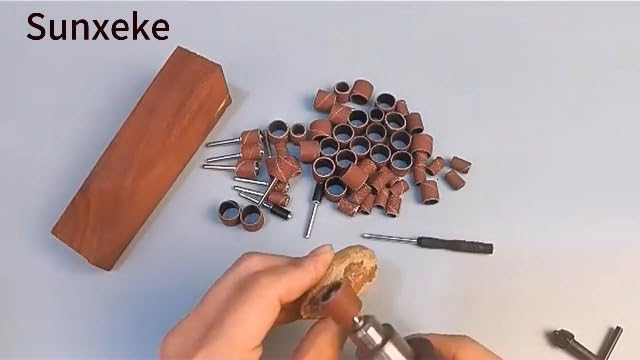 Sanding Drum Set for Most Rotary Tools-Includes 138 Aluminum Oxide Sanding Sleeves for Drum Sanders (80,120,240 Grit) and 12 Drum Mandrels-Sanding Bits Tool Accessories with Box