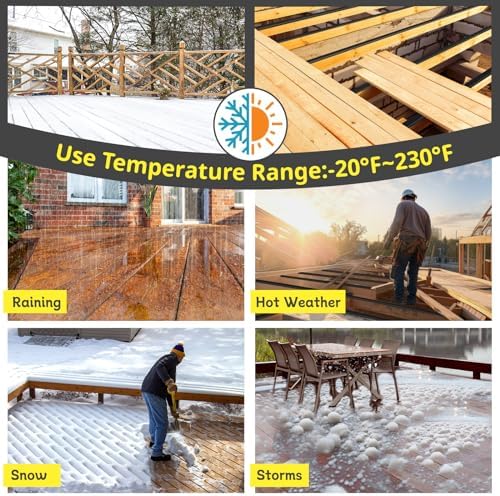 Joist Tape for Decking 2'' X 50', 6 Rolls Waterproof Butyl Tape