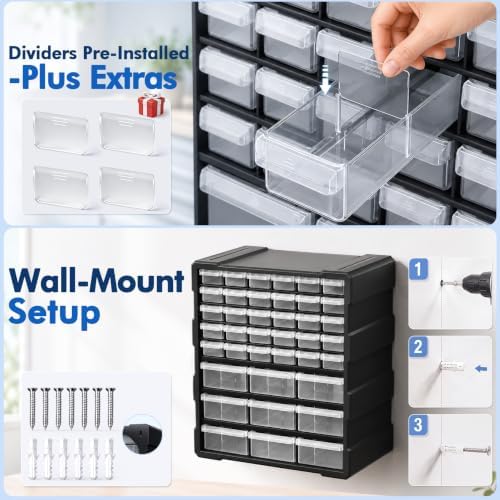 Drawer Organizer Craft Organizers and Storage with Dividers Labels Thicker