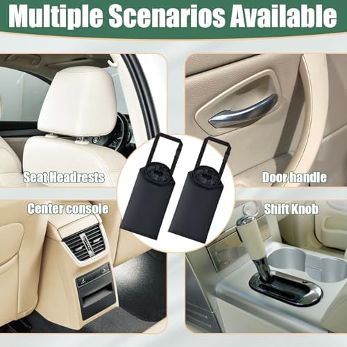 ecocstm 2 PCS Car Trash Bags, Car Accessories Washable Garbage Bag Hanging
