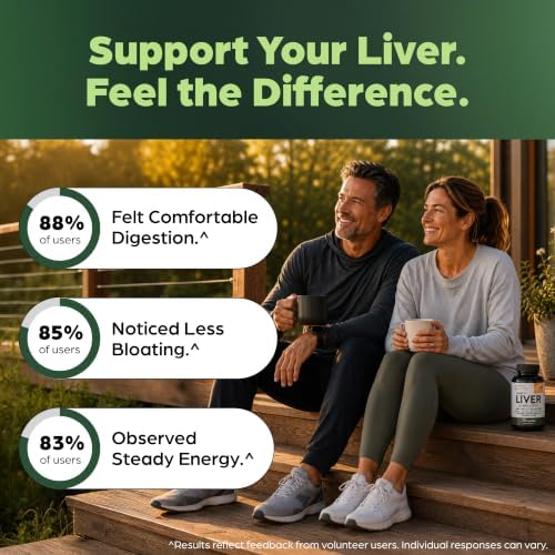 Liver Cleanse Detox & Repair Capsules, Milk Thistle Dandelion Root 70 Count