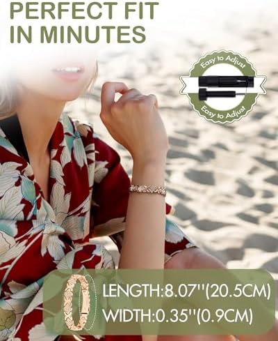 Feraco Pure Copper Bracelets for Women, Ultra Strength Magnetic Bracelet