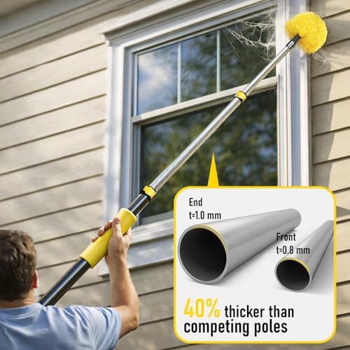 20 Foot High Ceiling Duster Kits with 5-12ft Heavy Duty Extension Pole