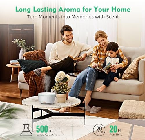 20-Hour Long-Lasting Aromatherapy, 500ML Essential Oil Diffuser