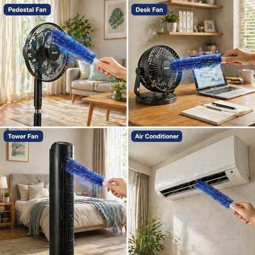 2 Pcs Fan Cleaning Brush, Bendable Micorfiber Crevice Duster Cleaner