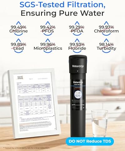 Waterdrop 15UA Under Sink Water Filter System, 19000 Gallons, 2 Years