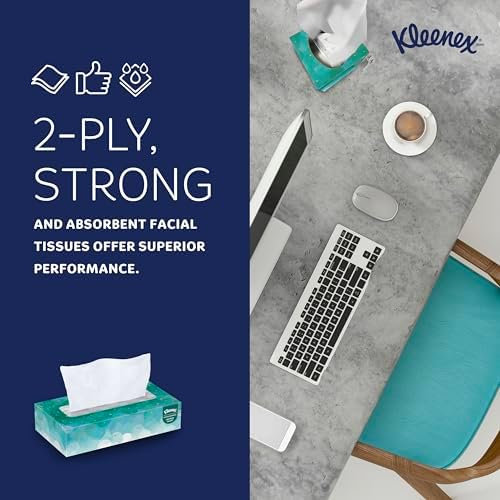 Kleenex Professional Facial Tissue, Bulk, 36 Boxes x 100 Tissues (21400)