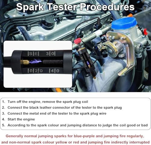 Spark Plug Tester, Spark Testers Tool, Adjustable Ignition Coil Tester