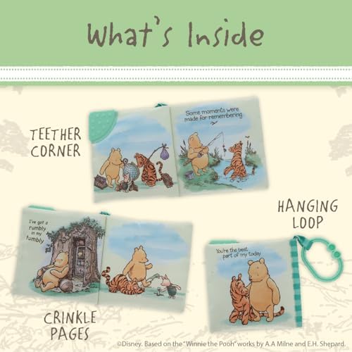 Kids Preferred Winnie The Pooh Soft Book with On The Go Clip, 5 Inches