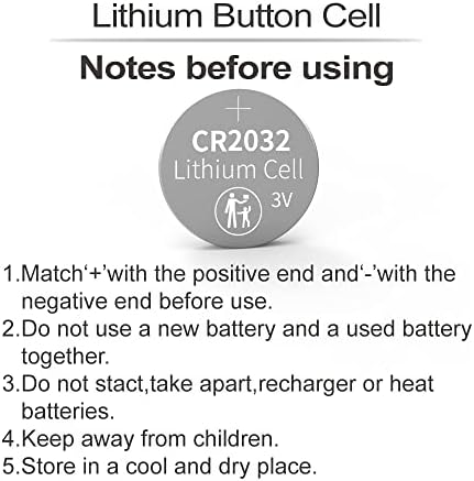 40 Pack CR2032 Batteries, 3V Lithium Coin Battery for Small Electronic Devices, 5 Year Shelf Life
