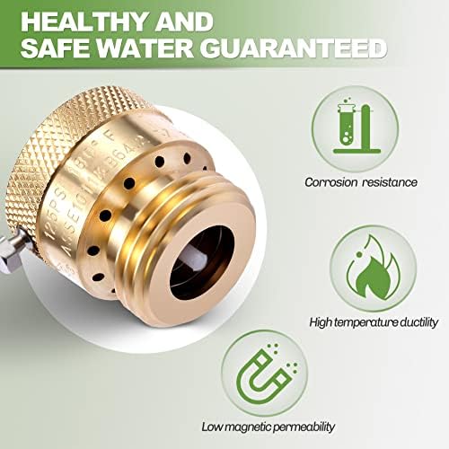 2 Pack Brass 3/4" Inch GHT Hose Bibb Backflow Preventer Vacuum Breaker