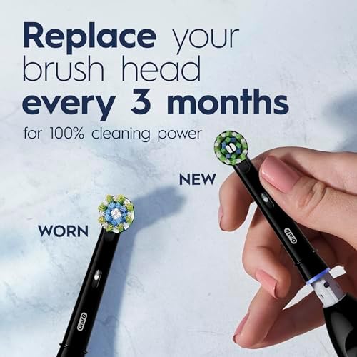 Oral-B Pro 100 CrossAction, Battery Powered Toothbrush, Black, 1 Count (Pack of 1)