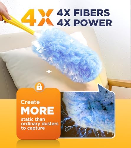 REKOPI Heavy Duty Duster Refills Compatible with Swiffer Duster, 20 Count