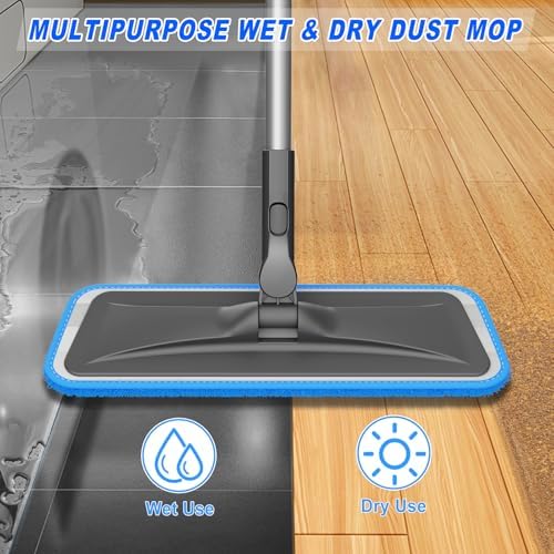 BPAWA Microfiber Mops for Floor Cleaning: Flat Mop for Hardwood Tile Wood