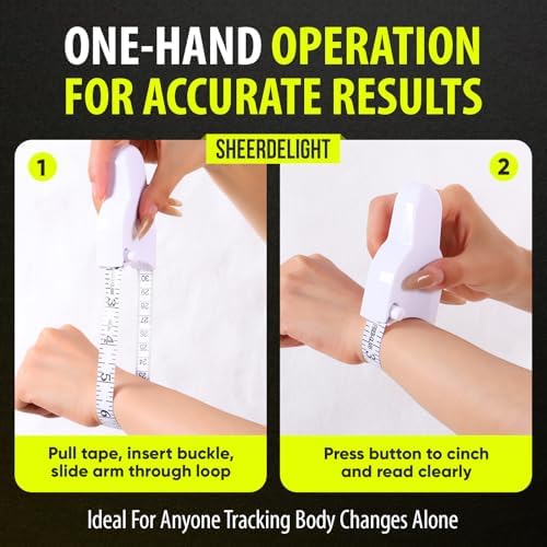 SheerDelight Body Measuring Tape, 2 Pack Retractable Body Tape Measure