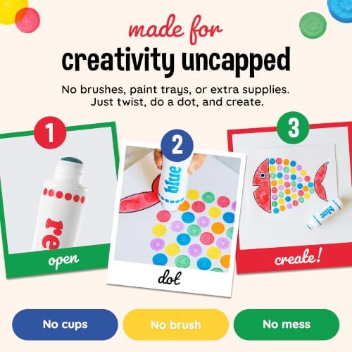 Do A Dot Art! Markers 6-Pack Rainbow Washable Paint Markers