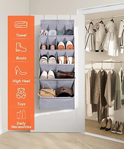 FENTEC 1 Pack Over-the-Door-Shoe-Organizers, Hanging Organizer Large Pocket