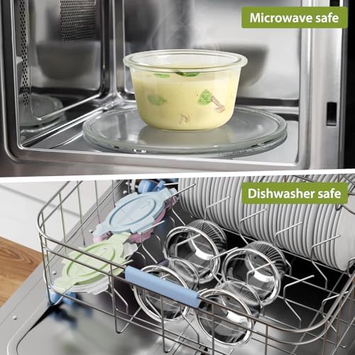 2Cup/16oz Glass Food Storage Containers with Lids, Meal Prep Containers