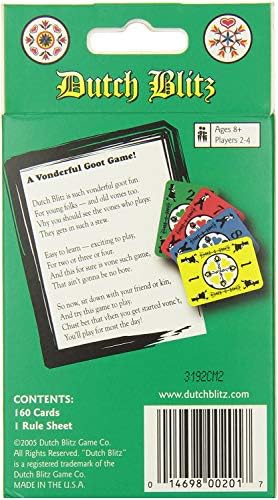 Dutch Blitz Card Game - Original Fast Paced Family Game with 160 Cards