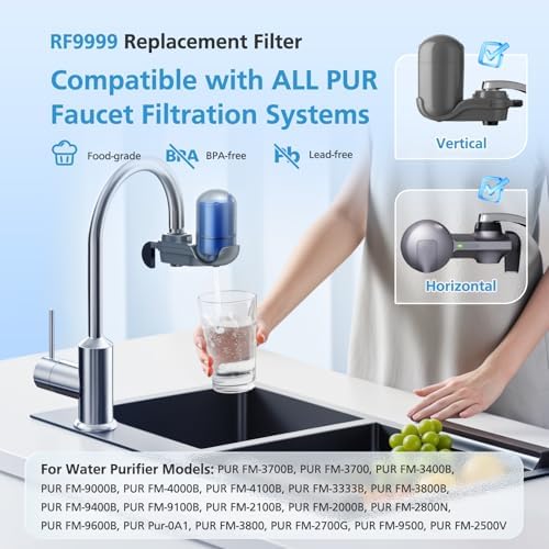 6 Pack Faucet Mount Filter for All PUR®, PUR® PLUS Water Filter Replacement