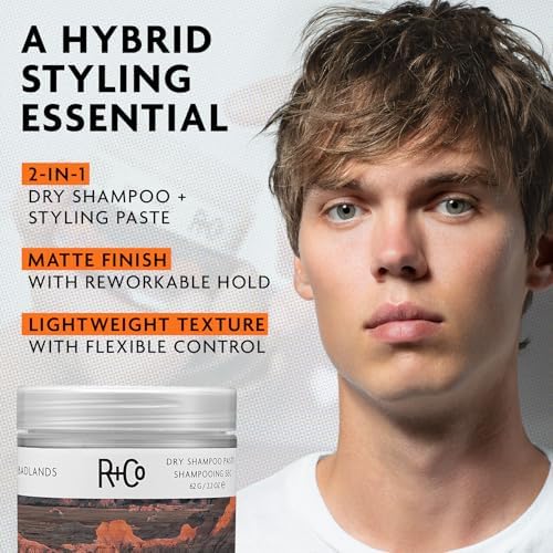 R+Co Badlands Dry Shampoo Paste, Dry Shampoo + Styling Paste