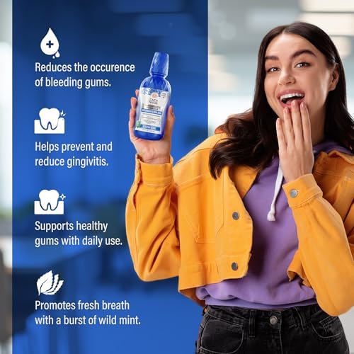 GuruNanda Healthy Gums Mouthwash, Antigingivitis, Antiplaque, Mint, 16 oz