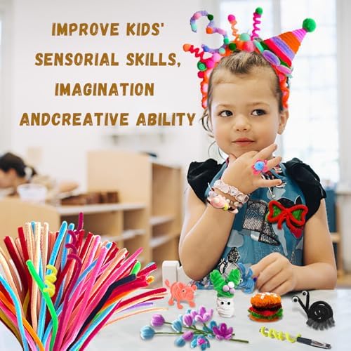 200 Pcs Pipe Cleaners Craft Bulk, 20 Colors Pipe Cleaner, Chenille Stems