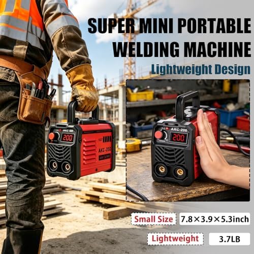 Hpoouo 200Amp 20PCS Rods Stick Welder, Super MINI Portable Welding Machine