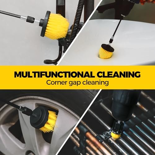 Holikme 8Piece Drill Brush Attachment Set - Power Scrubber Cleaning Kit