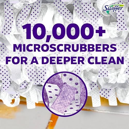 Swiffer PowerMop Multi-Surface Mopping Pad Refills for Floor Cleaning, Microfiber, 11 Count, White/Purple