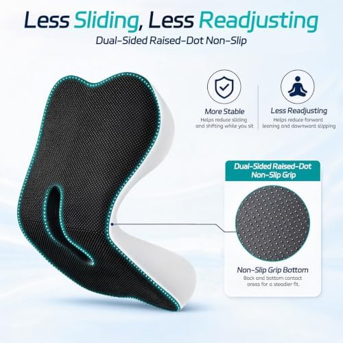 Seat Cushion & Back Support for Tailbone and Lower Back Relief