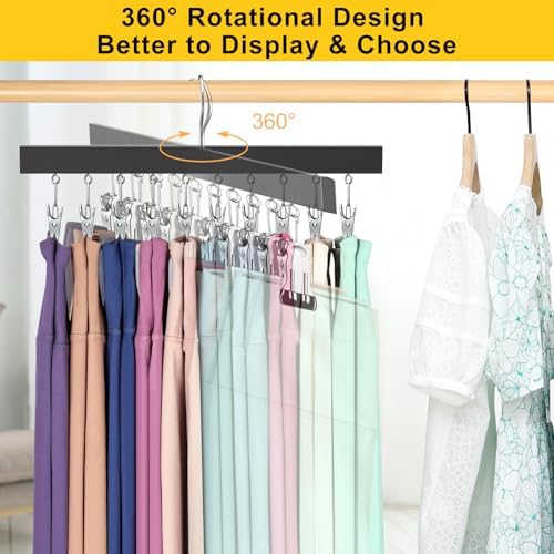 Legging Organizer for Closet, Pants Hangers with Clips