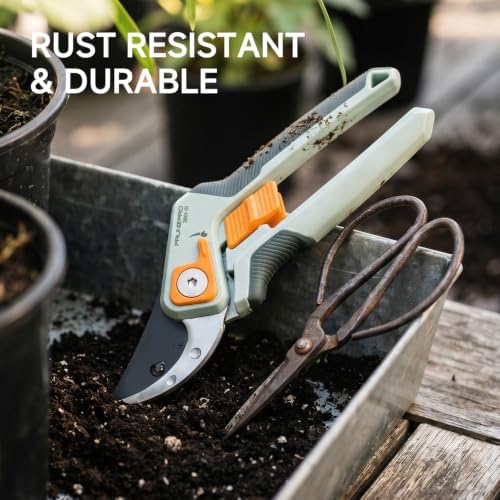 PrunePro® 8.2" Pruning Shears Ultra Sharp Lightweight Bypass Plant Clippers