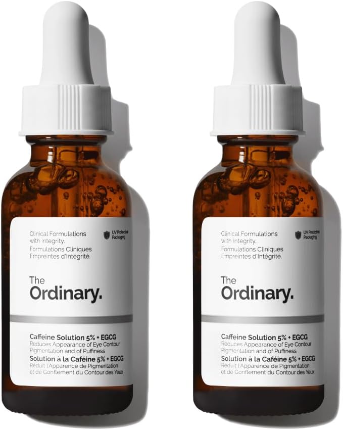 The Ordinary Caffeine Solution 5% + EGCG Eye Serum, Depuffing Eye Serum for Dark Circles and Tired Eyes