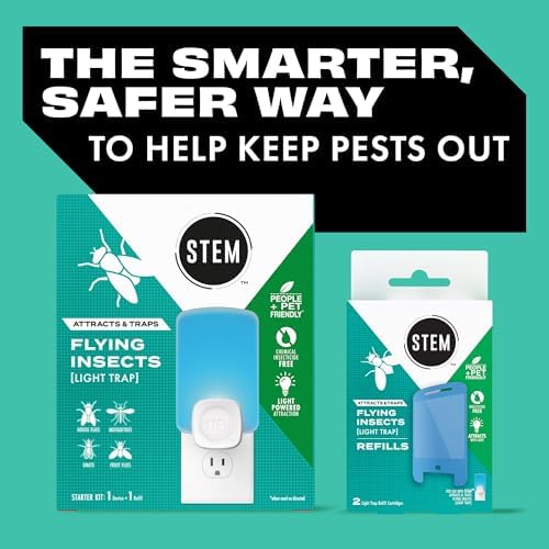 STEM Flying Insect Indoor Trap, UV Light Plug-In, 1 Device + 3 Cartridge
