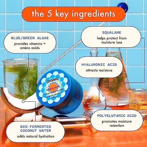 amika hydro rush intense moisture mask with hyaluronic acid