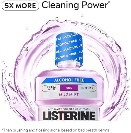 Listerine Total Care Alcohol Free Mouthwash, Mild Mint, 16.9 fl. oz/500 mL