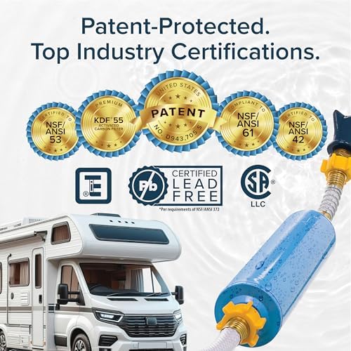 Camco Tastepure RV Water Filter - GAC & KDF Filtration - Made in the USA