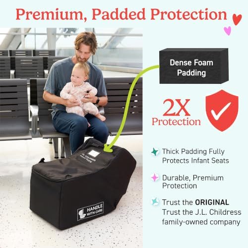 J.L. Childress Premier Padded Infant Car Seat Travel Bag - Backpack
