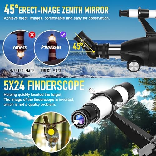 MEEZAA Telescope for Adults High Powered, 90mm Aperture 800mm Refractor