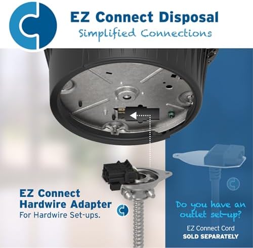 InSinkErator EVOLUTION 0.75HP 3/4 HP, Advanced Series EZ Connect Continuous Feed Food Waste Garbage Disposal, Gray