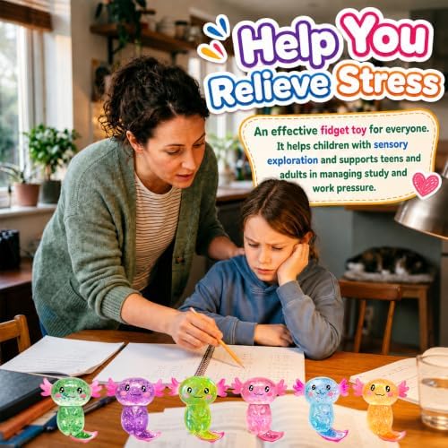 Axolotl Squishy Toy ,Axolotl Squishy Stress Toy for Kids & Adults(Blue)