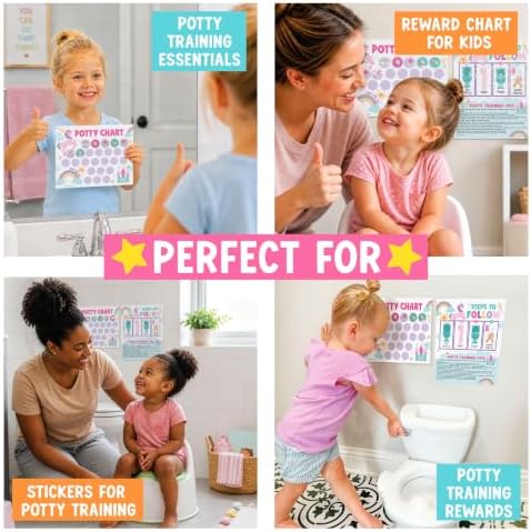 10 Potty Training Chart for Toddler Girls Sticker Reward Chart for Kids