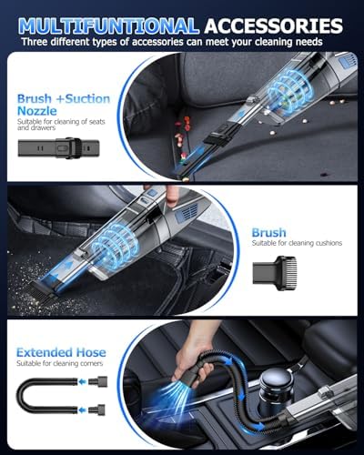 BQYPOWER Handheld Vacuum Cordless Rechargeable, Hand Held Car Vacuum