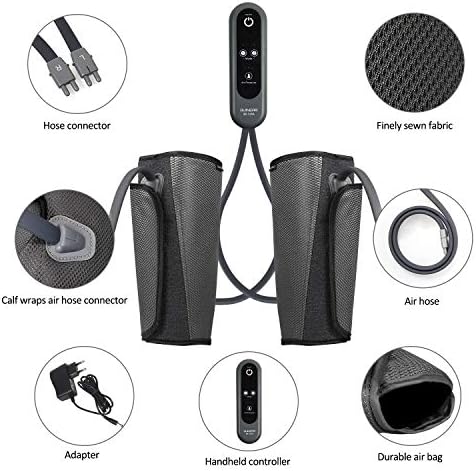 QUINEAR Air Compression Leg Massager for Circulation & Pain Relief, Calf Massagers with 2 Modes & 3 Intensities, Sequential Compression Device (SCD) for RLS, Edema, FSA-HSA - Ideal Gift