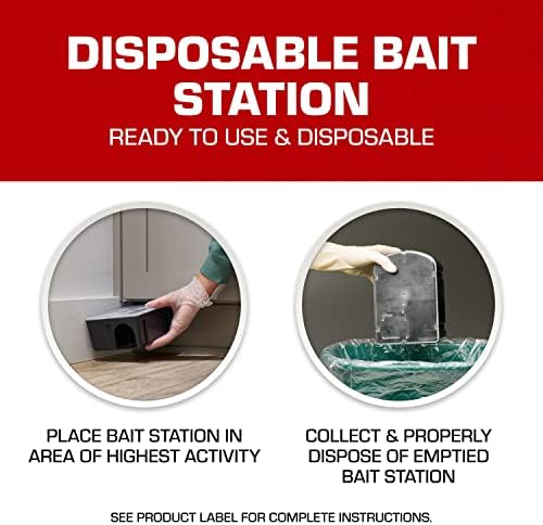 Tomcat Rat & Mouse Killer, Child & Dog Resistant, Disposable Station, 8 oz.