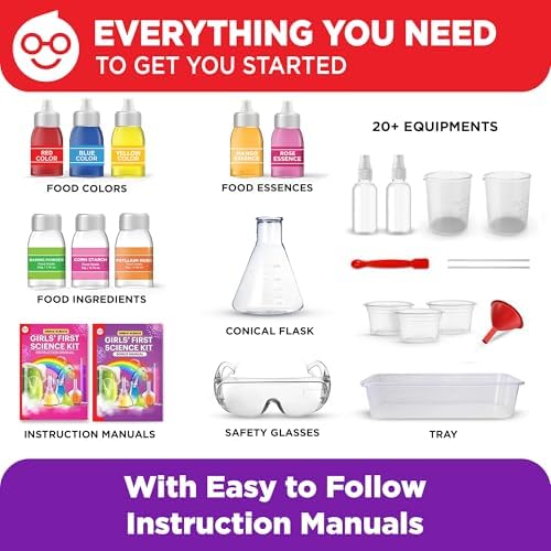 Doctor Jupiter Girls' First Science Experiments Kit for Kids Ages 4+
