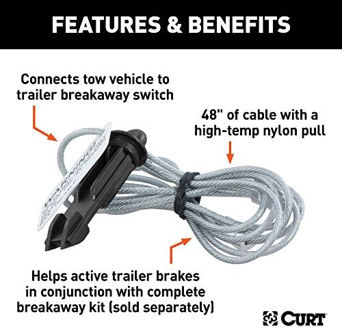 CURT 52020 Replacement Trailer Breakaway Switch Lanyard